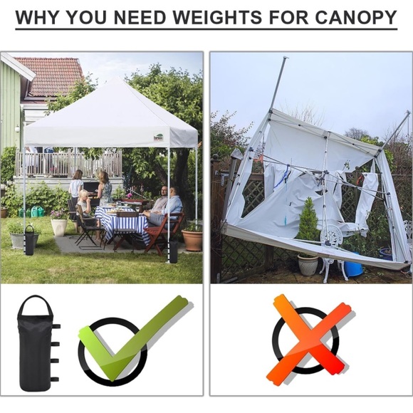🌸 Sand Weight Bags (without sand to hold down canopy in wind or weather etc NEW - Picture 1 of 6